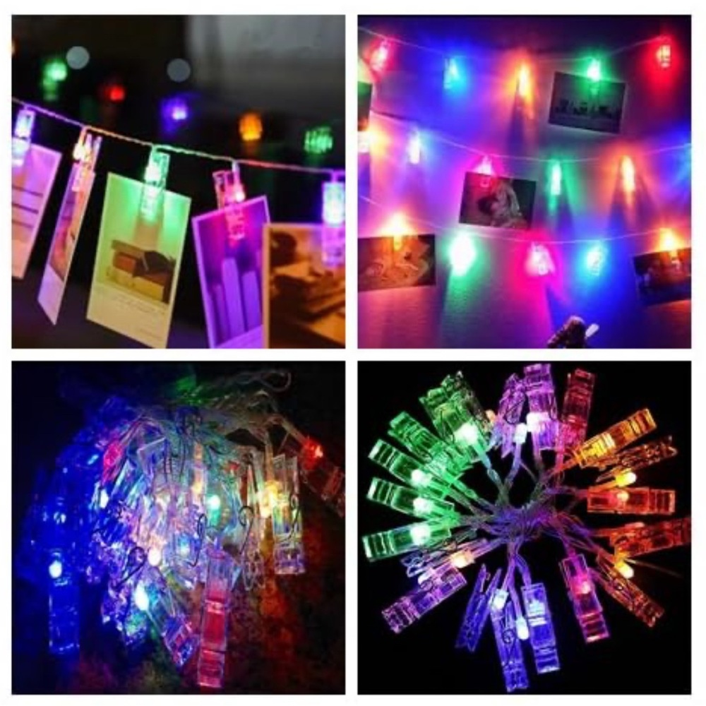 Colorful LED Photo Clip String Lights - Picture 8 of 9